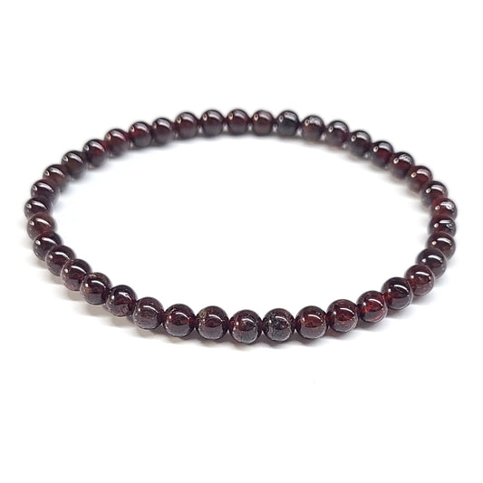 Garnet Beaded Bracelets 4mm