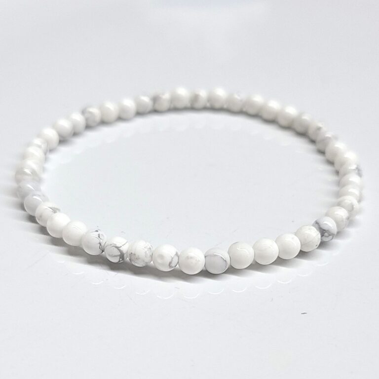 Howlite Beaded Bracelets 4mm