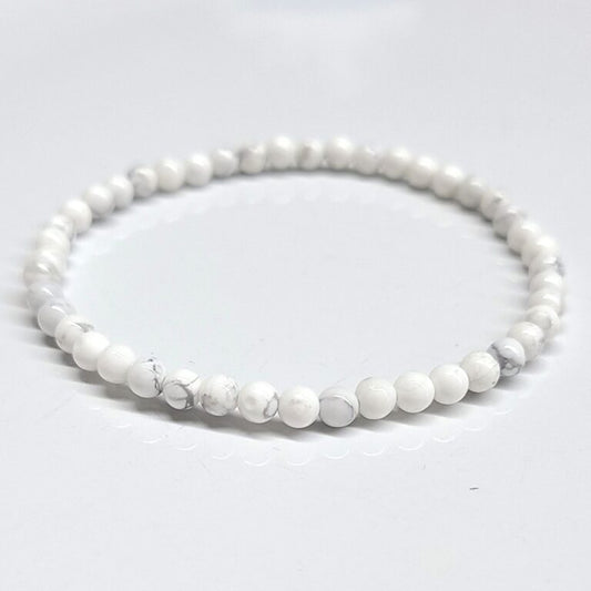Howlite Beaded Bracelets 4mm