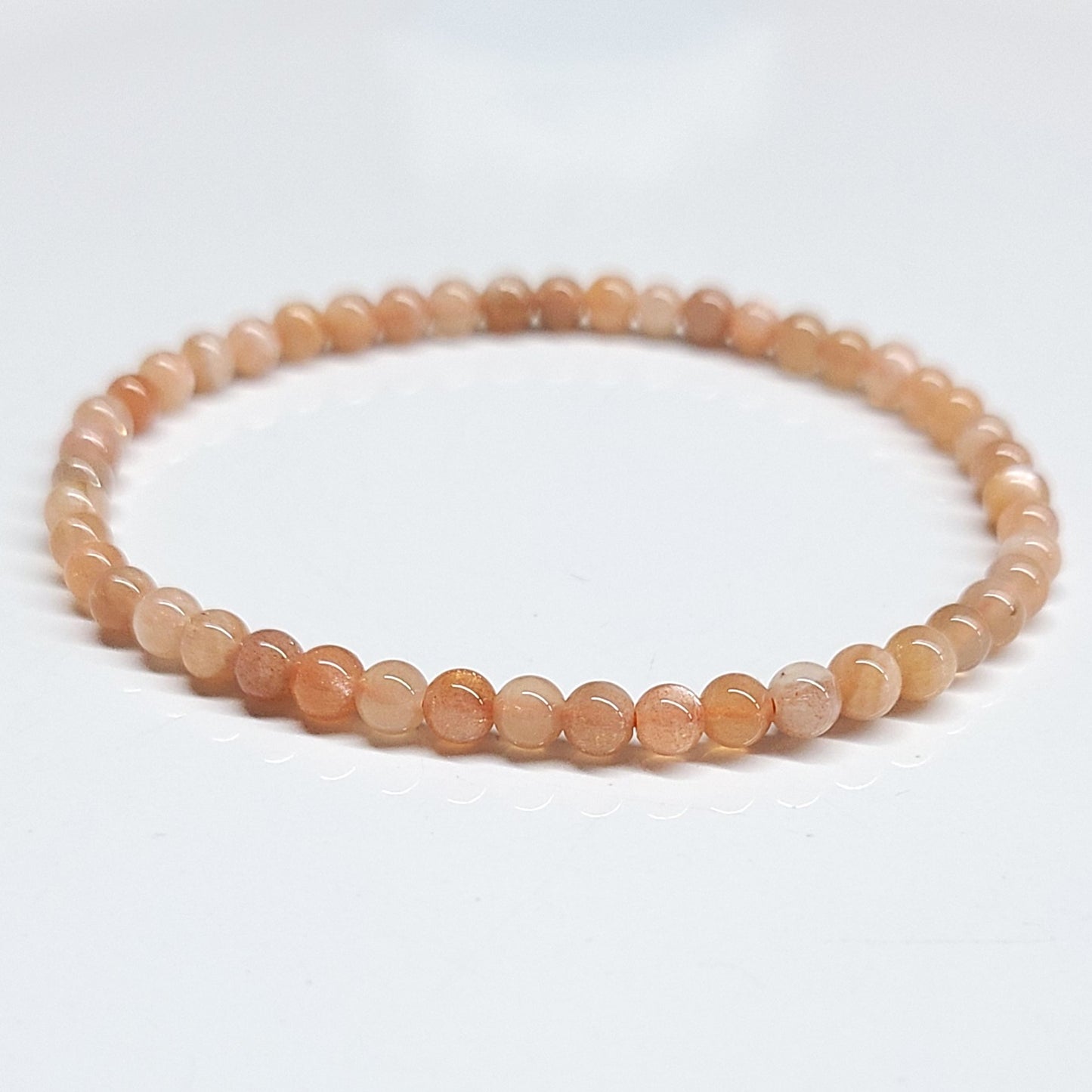 Moonstone Beaded Bracelet 4mm