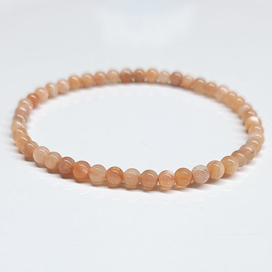 Moonstone Beaded Bracelet 4mm