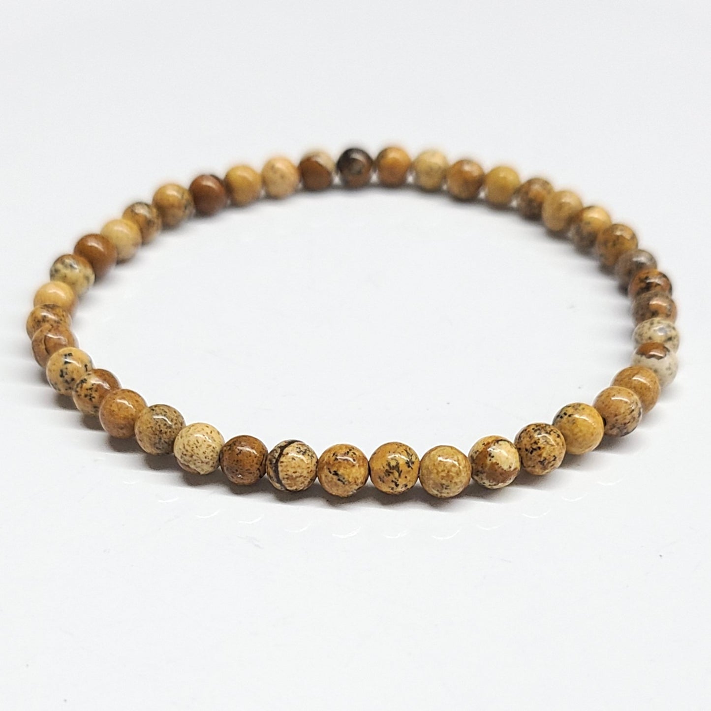 Picture Jasper Beaded Bracelets 4mm