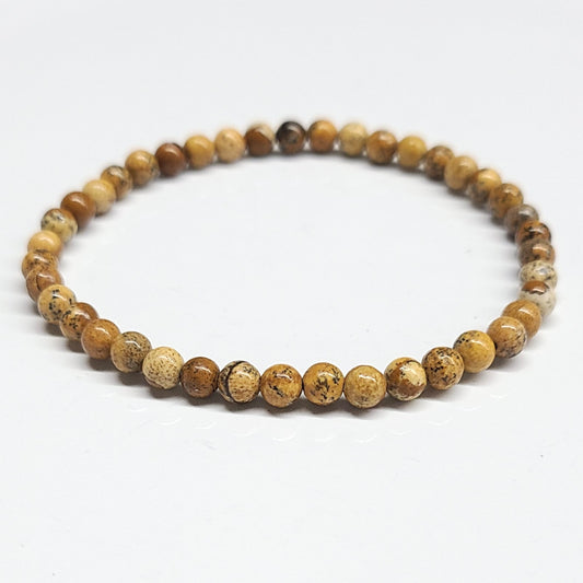 Picture Jasper Beaded Bracelets 4mm