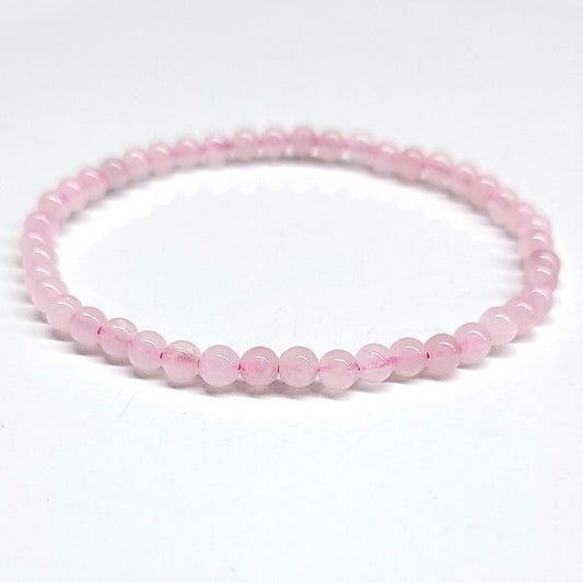 Rose Quartz Beaded Bracelet 4mm