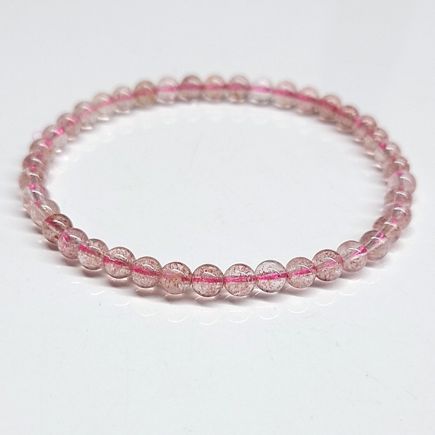 Strawberry Quartz Beaded Bracelets 4mm