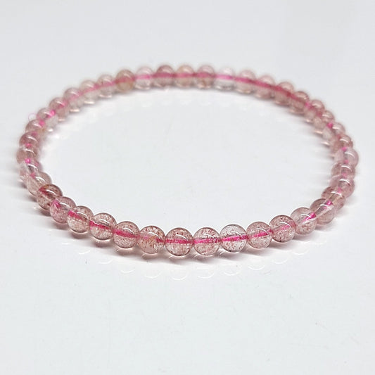 Strawberry Quartz Beaded Bracelets 4mm