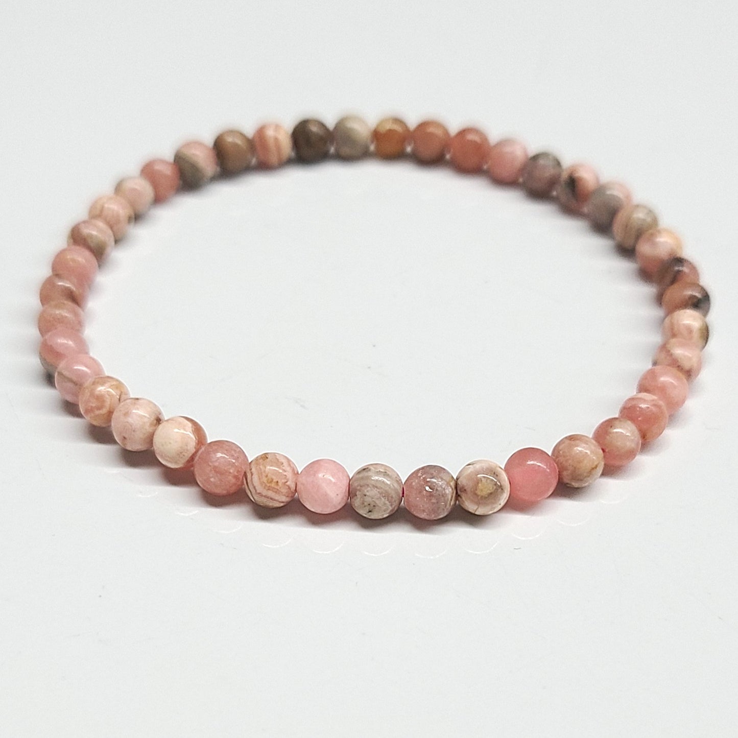 Rhodochrosite Beaded Bracelets 4mm