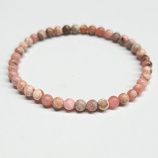 Rhodochrosite Beaded Bracelets 4mm