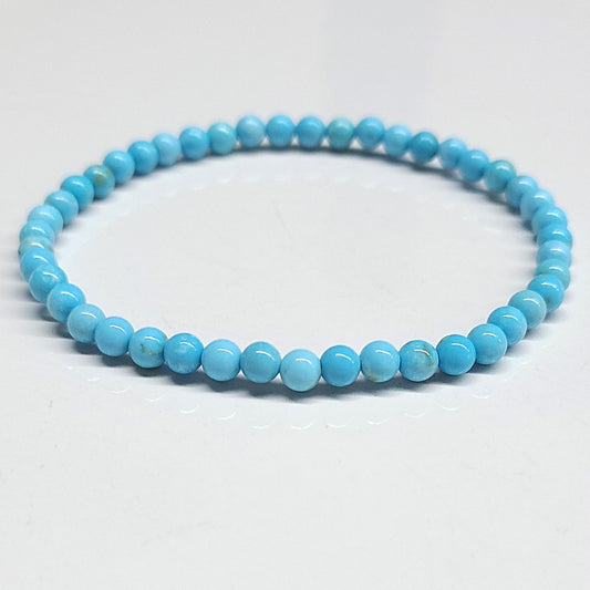 Blue Howlite Beaded Bracelets 4mm
