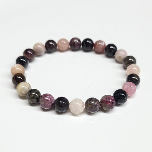 Multi Tourmaline Beaded Bracelets 8mm