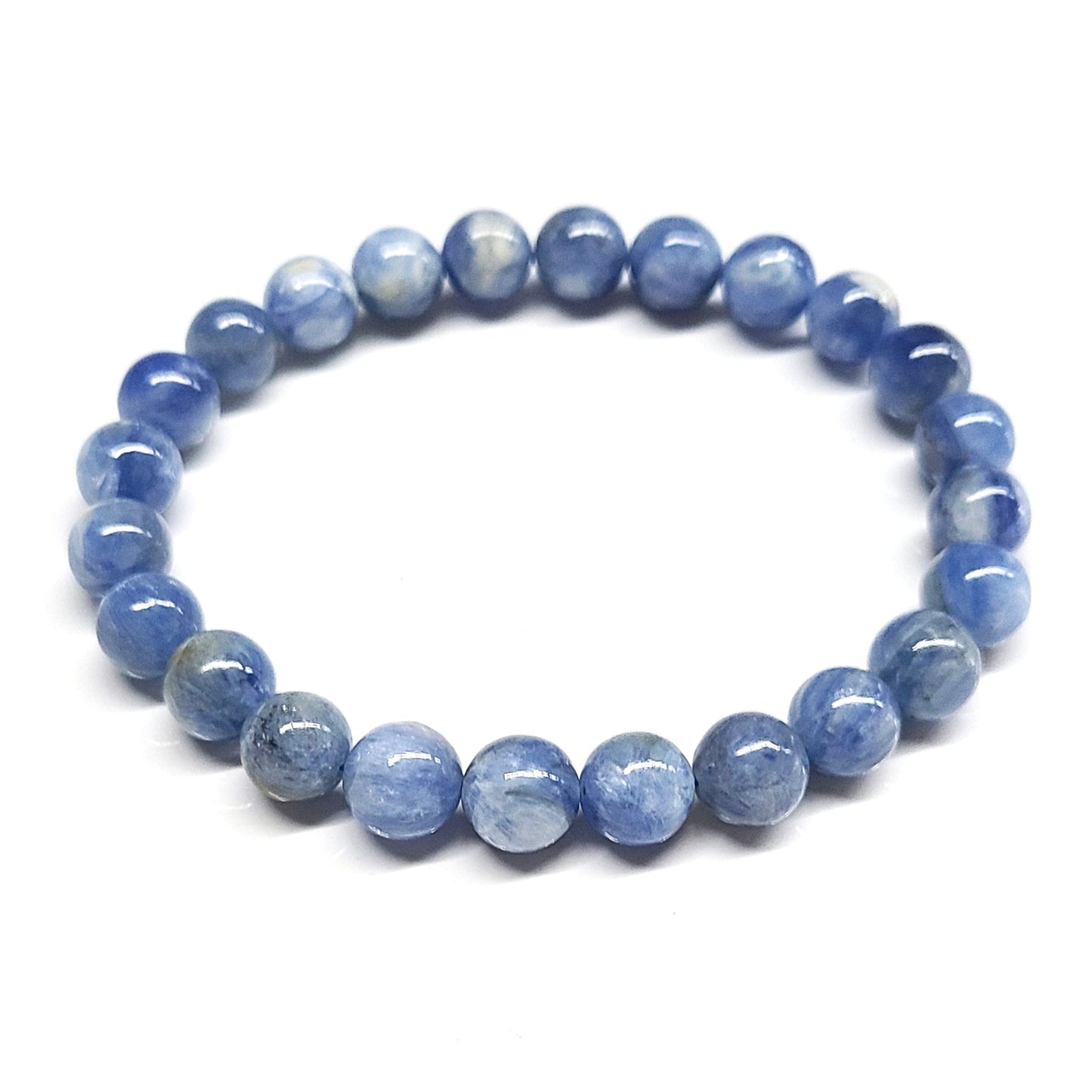 Blue Kyanite Beaded Bracelet 8mm