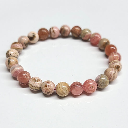 Rhodochrosite Beaded Bracelets 8mm