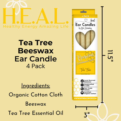 Tea Tree Beeswax Ear Candles by Doc Harmony: 2-Pack