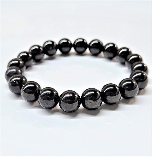 Jet Stone Beaded Bracelet - 10mm