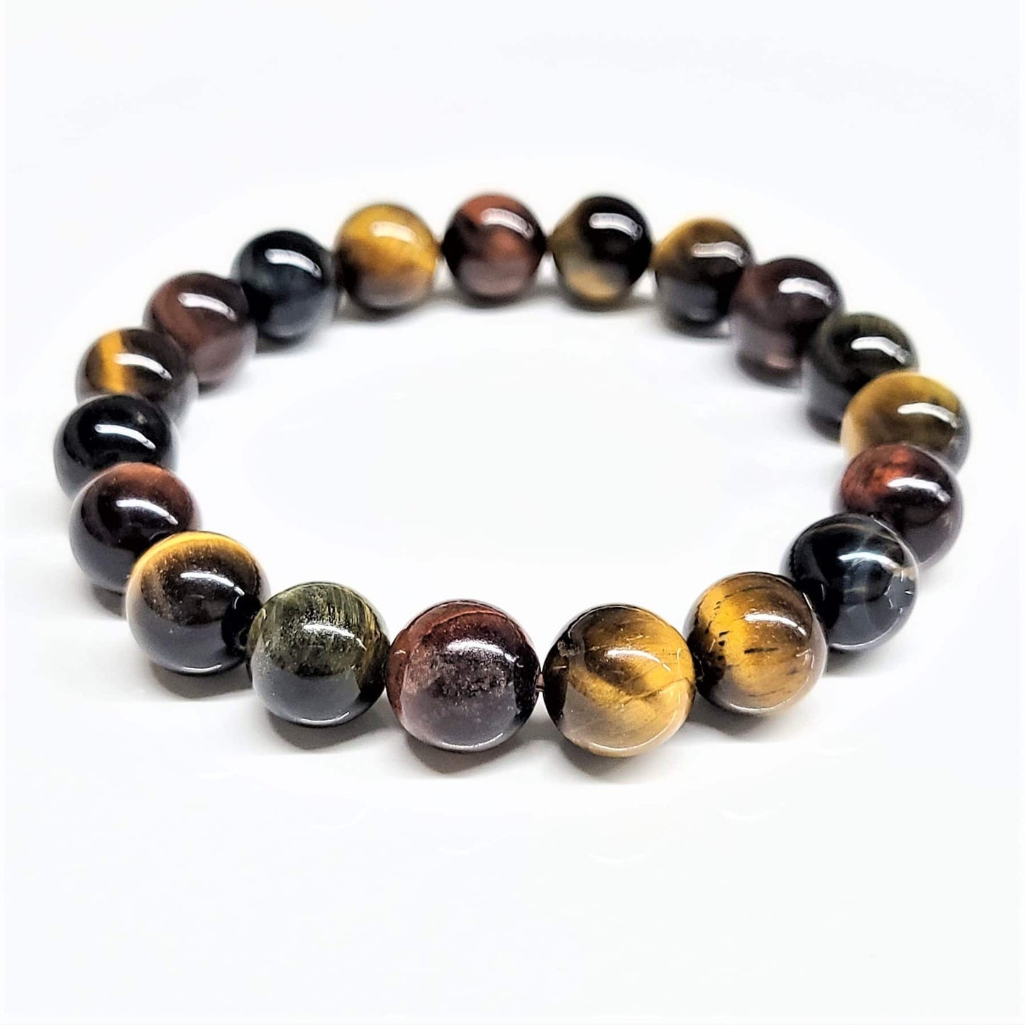 Tiger Eye Multi-Color Beaded Bracelets 10mm