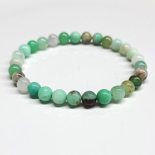 Chrysoprase Beaded Bracelet 6mm