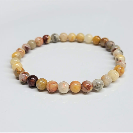 Crazy Lace Agate Beaded Bracelets 6mm