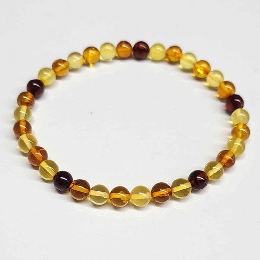 Amber Beaded Bracelet 6mm