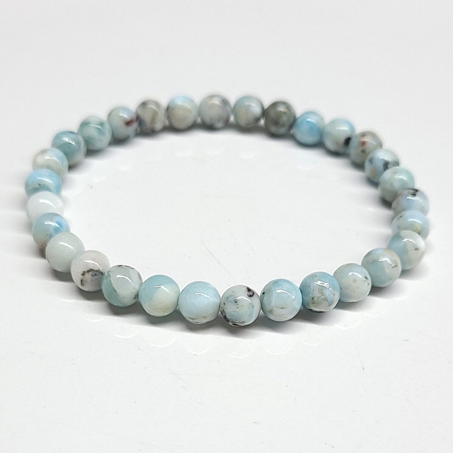 Larimar Beaded Bracelets 6mm