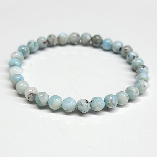 Larimar Beaded Bracelets 6mm