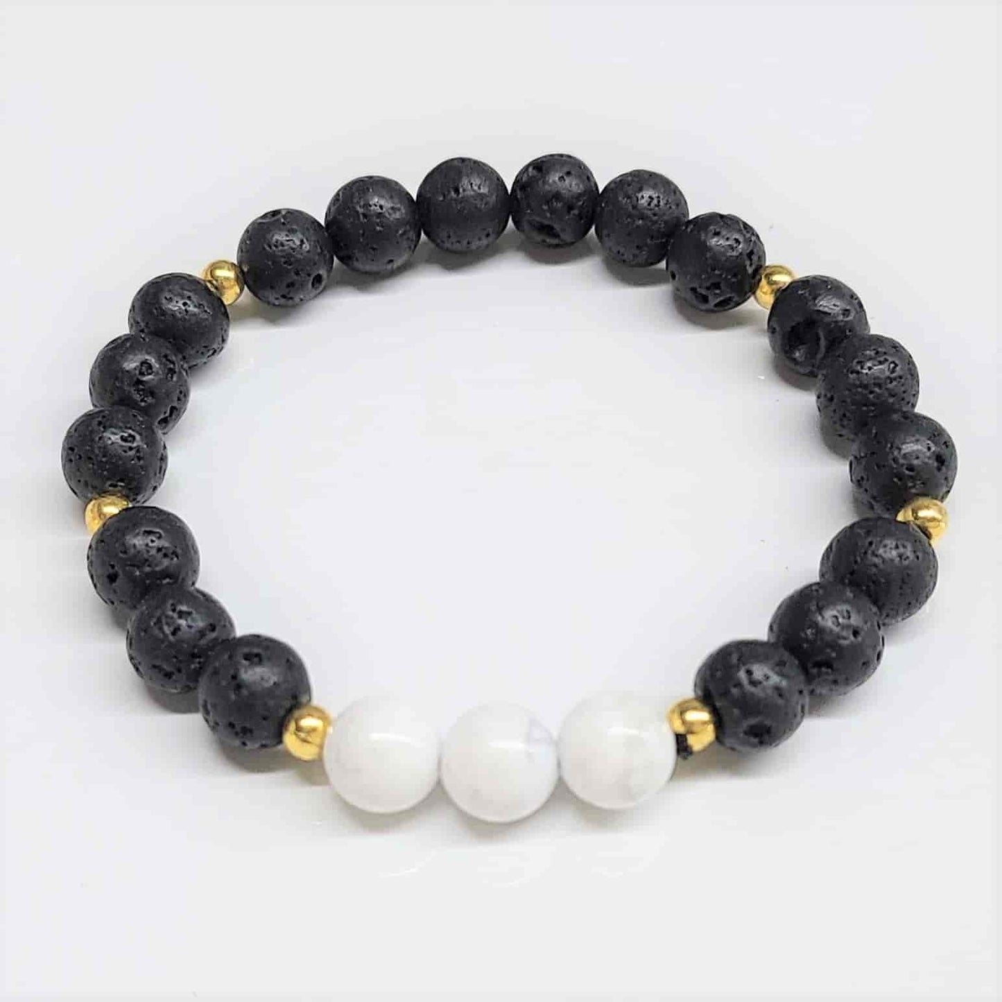 Lava Howlite Beaded Bracelets 8mm