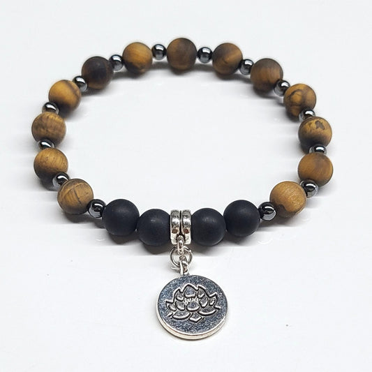Tiger Eye Onyx Matte 8mm