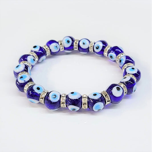 Evil Eye Beaded Bracelet 10mm