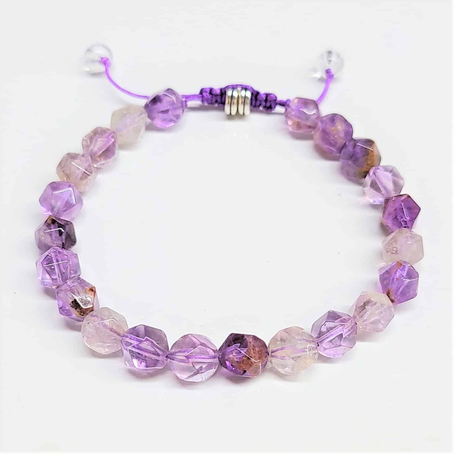 Super Seven Faceted Adjustable Beaded Bracelets 8mm