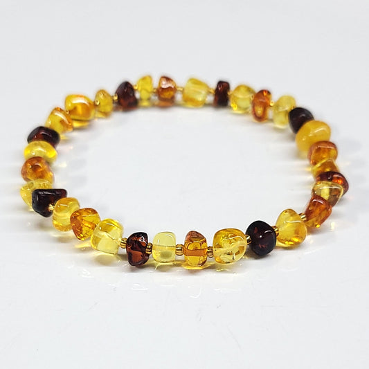 Amber Natural Chip Bracelet