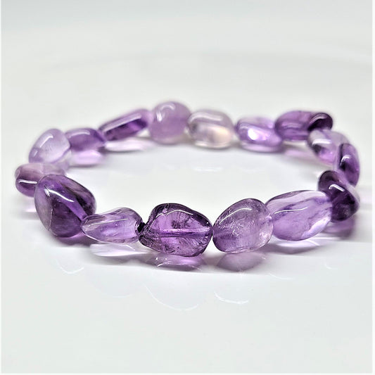 Amethyst Tumbled Beaded Bracelets