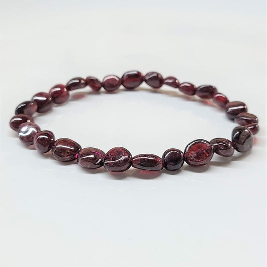 Garnet Tumbled Beaded Bracelets