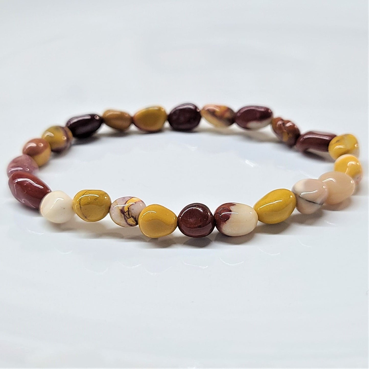 Mookaite Tumbled Beaded Bracelets