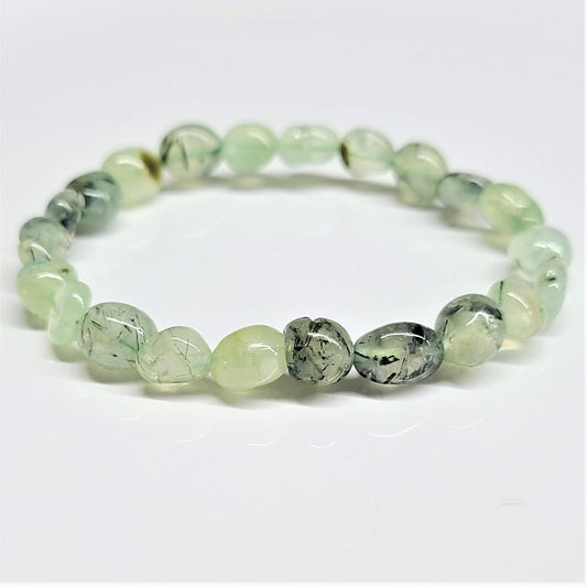 Prehnite Tumbled Breaded Bracelets