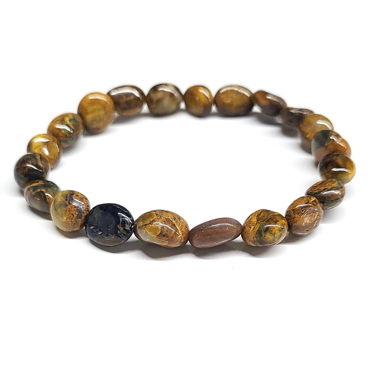 Pietersite Tumbled Beaded Bracelets