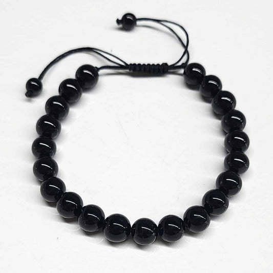 Black Obsidian Adjustable Beaded Bracelets 8mm