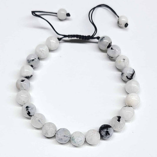 Rainbow Moonstone Adjustable Beaded Bracelets 8mm