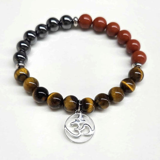 Tiger Eye Red Jasper Hematite 8mm
