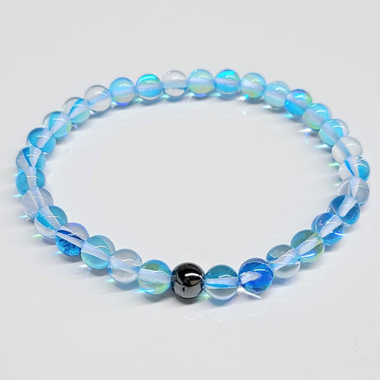 Mermaid Glass Blue 6mm