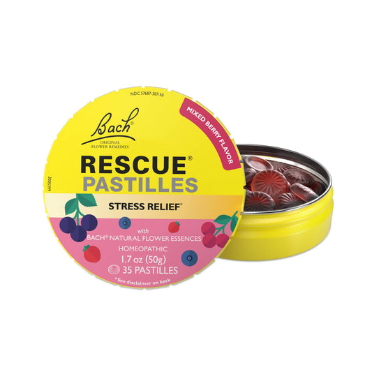 RESCUE Bach PASTILLES, Mixed Berry Flavor, Stress Relief