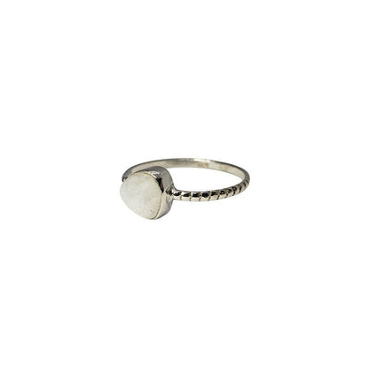 Moonstone Sterling Silver Ring (R-MS-4813-R): 8