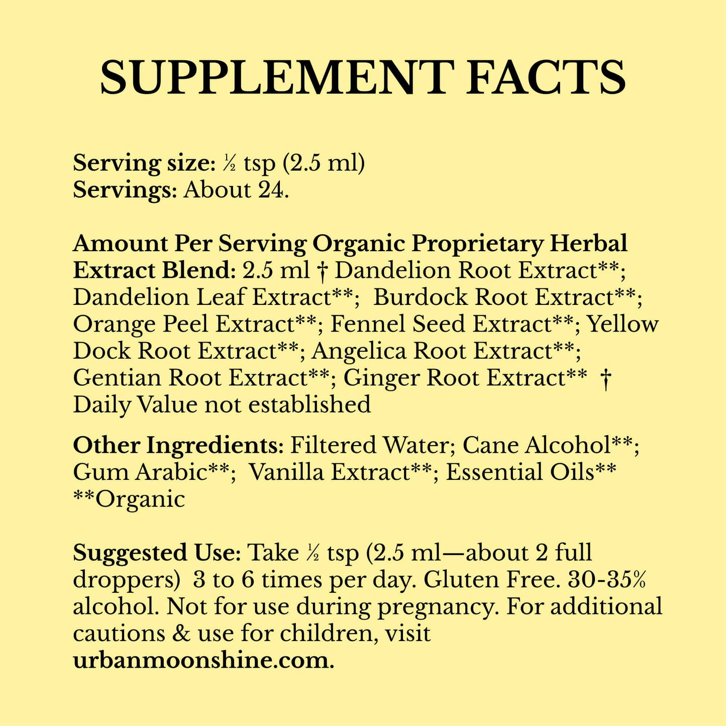 Original Bitters: 2 fl oz