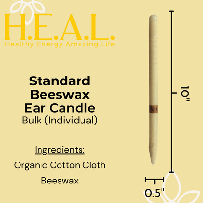 Unscented Beeswax Ear Candles by Doc Harmony: 2-Pack