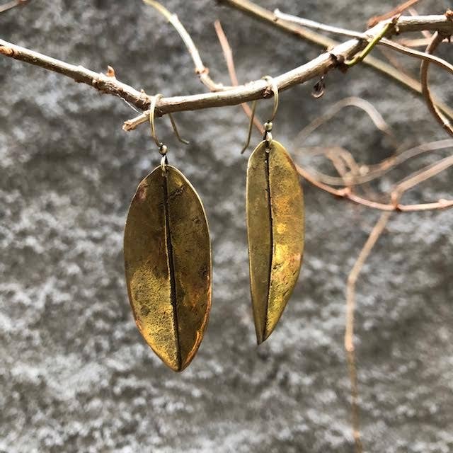 Sacred Leaf Earrings: Post