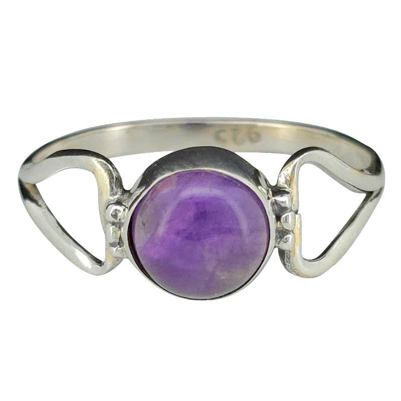 Amethyst Sterling Silver Ring: 7