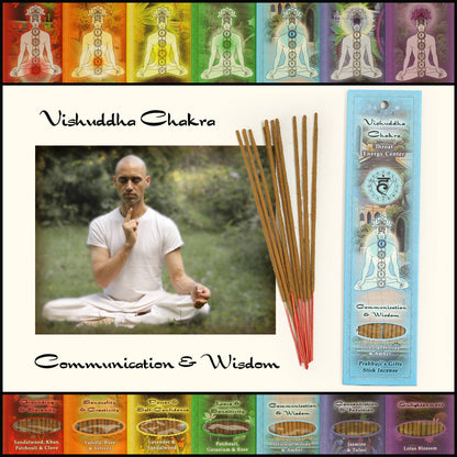 Incense Sticks Throat Chakra Vishuddha - Communication and Wisdom