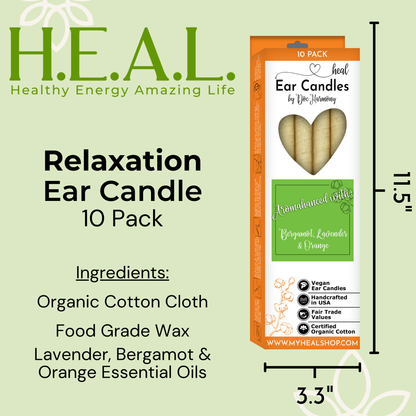 Lavender, Bergamot & Orange Ear Candles by Doc Harmony: 2-Pack
