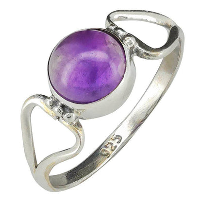 Amethyst Sterling Silver Ring: 7