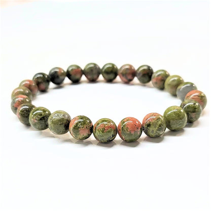 Unakite Beaded Bracelets 8mm