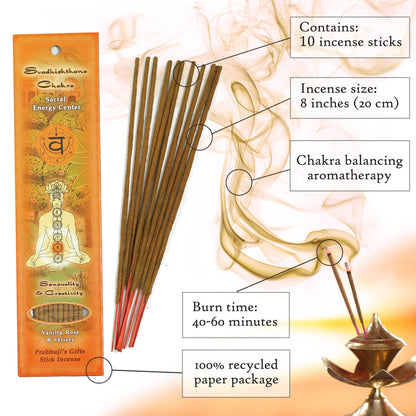 Incense Sticks Sacral Chakra Svadhishtana - Sensuality and Creativity