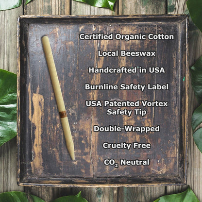 Unscented Beeswax Ear Candles by Doc Harmony: 2-Pack